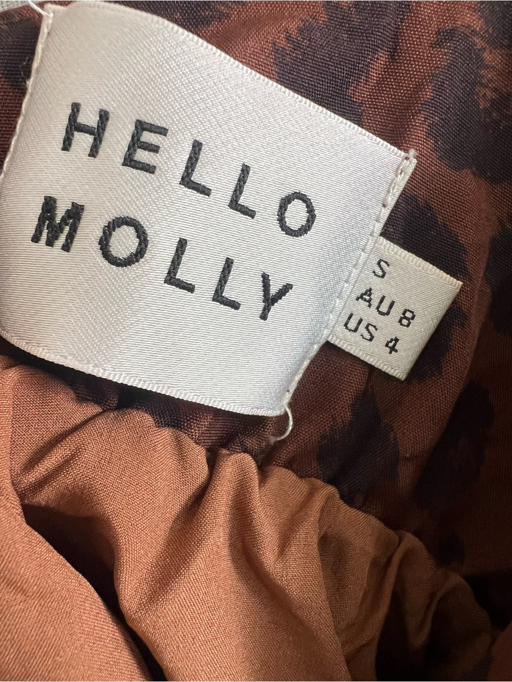 Hello Molly Brown Leopard Print Tiered Midi Dress - Picture 3 of 4